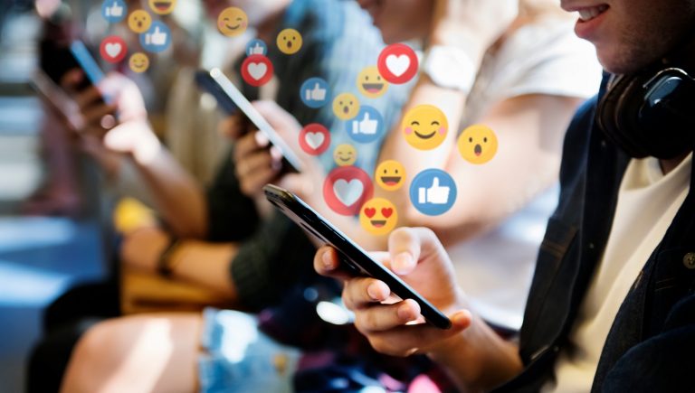 People Using Social Media on Phones