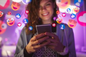 Accountant Using Social Media On Phone